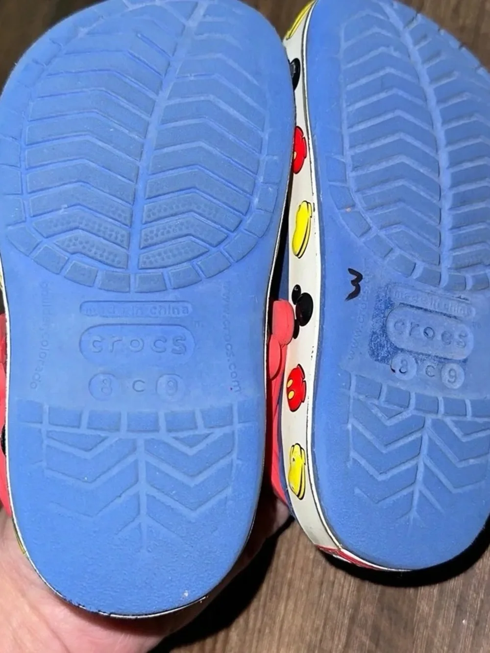 Kids Blue and Red Clog Sandals with Character Trim